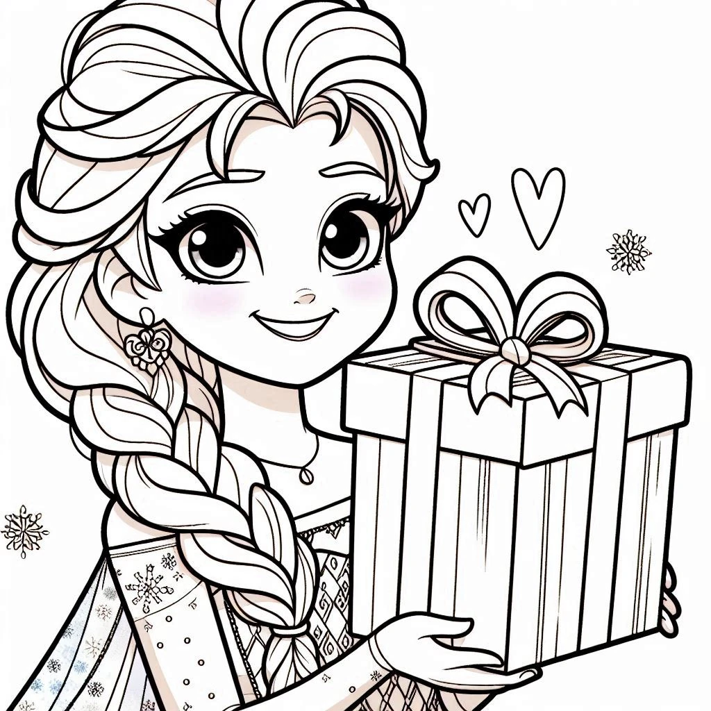 coloriage Noël Disney pour enfants a imprimer 1