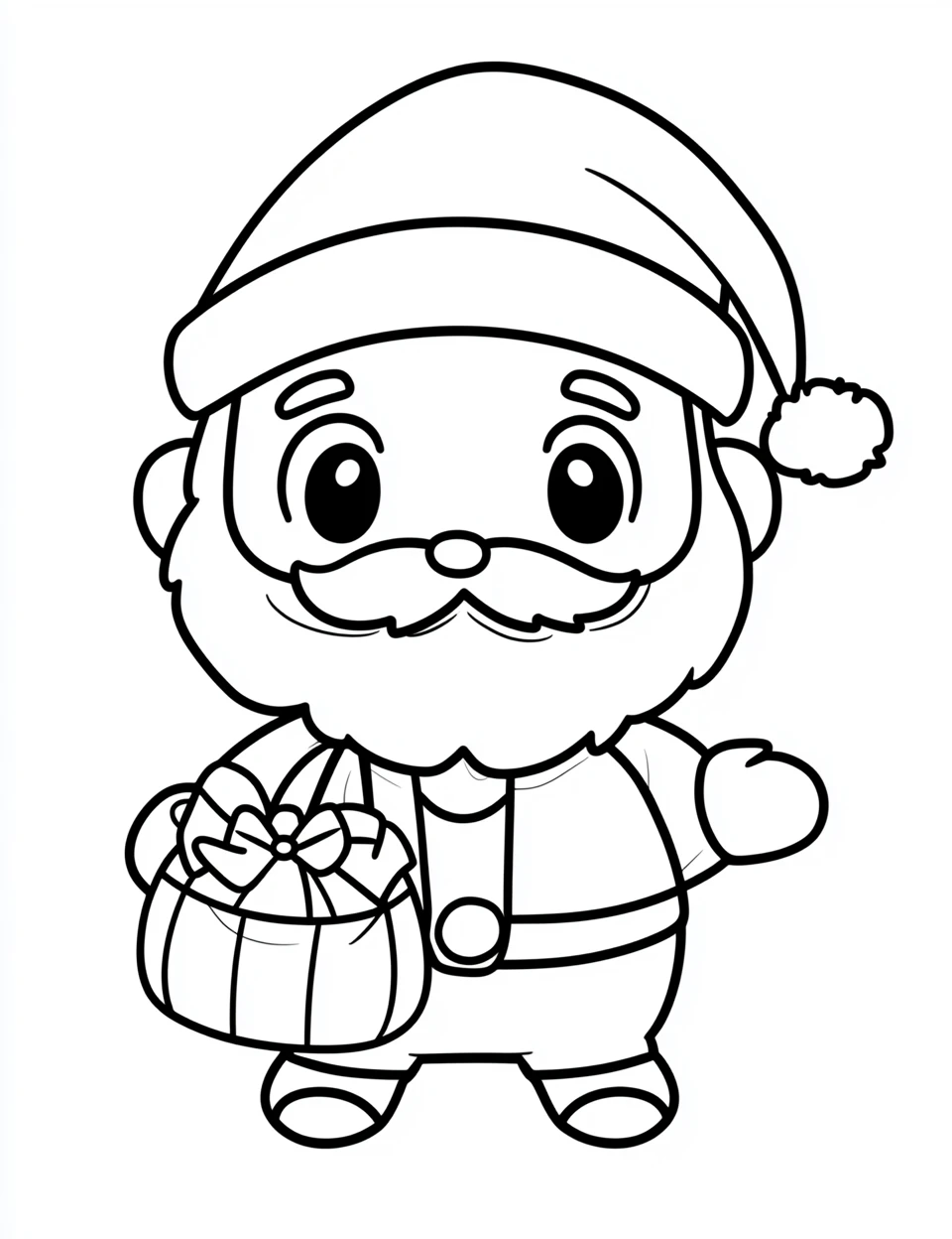 coloriage Noel Kawaii à imprimer gratuit