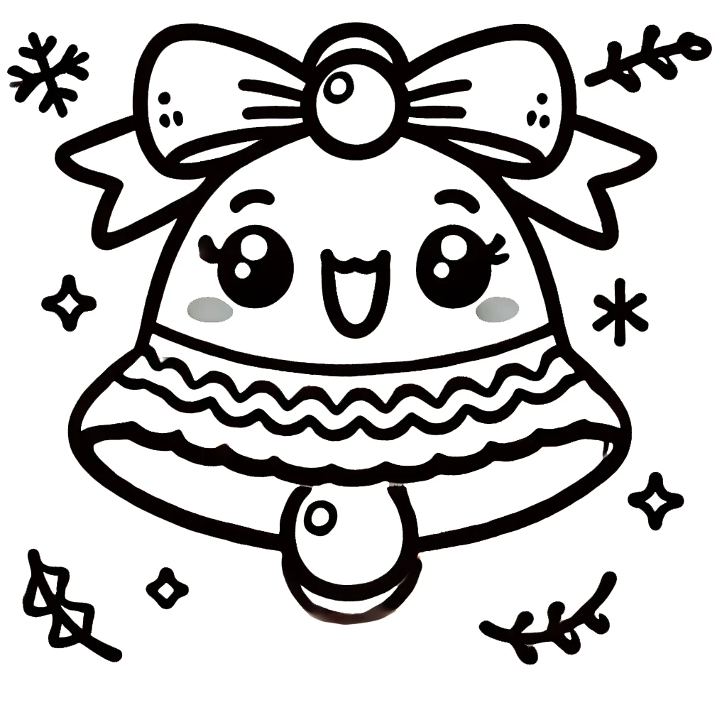 coloriage Noel Kawaii et decoupage a imprimer gratuit