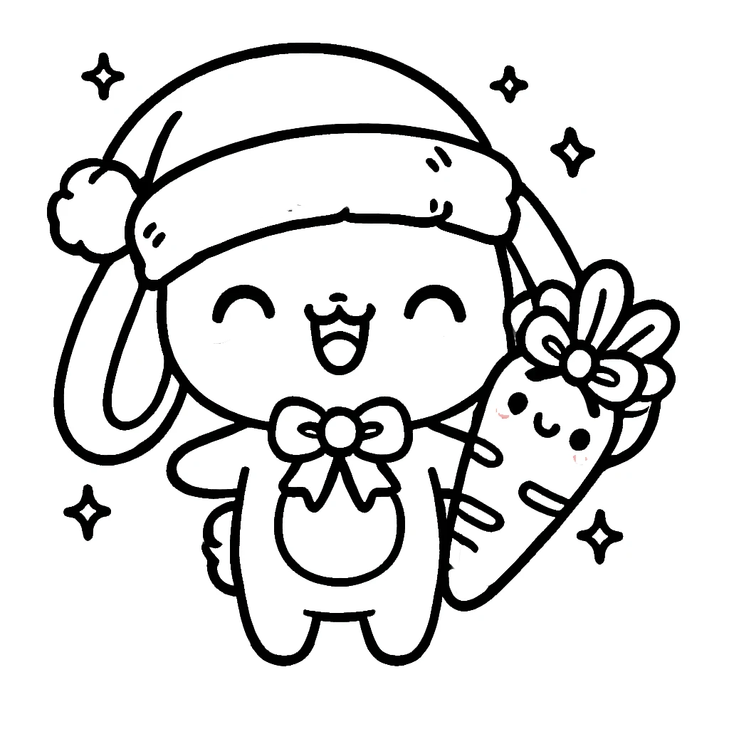 coloriage Noel Kawaii et dessin a imprimer