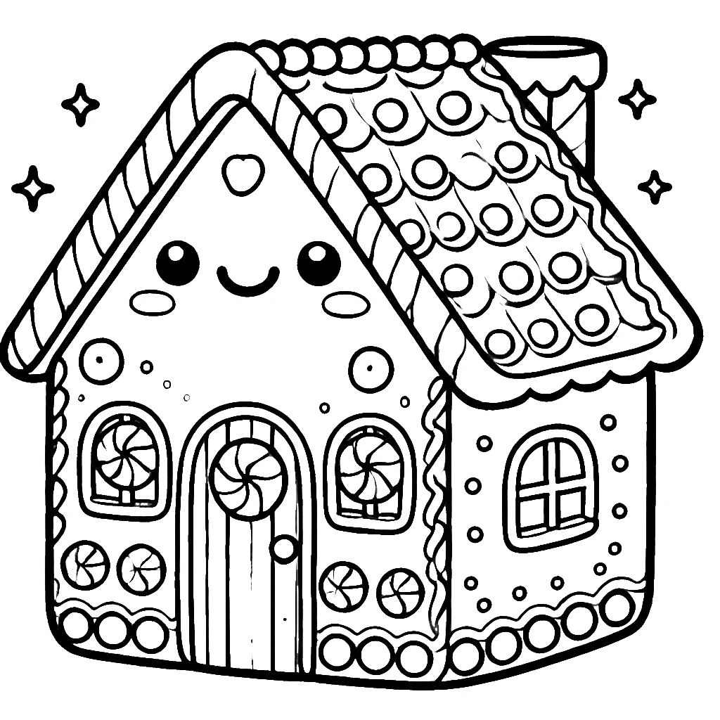 coloriage Noel Kawaii à imprimer pdf gratuit 1