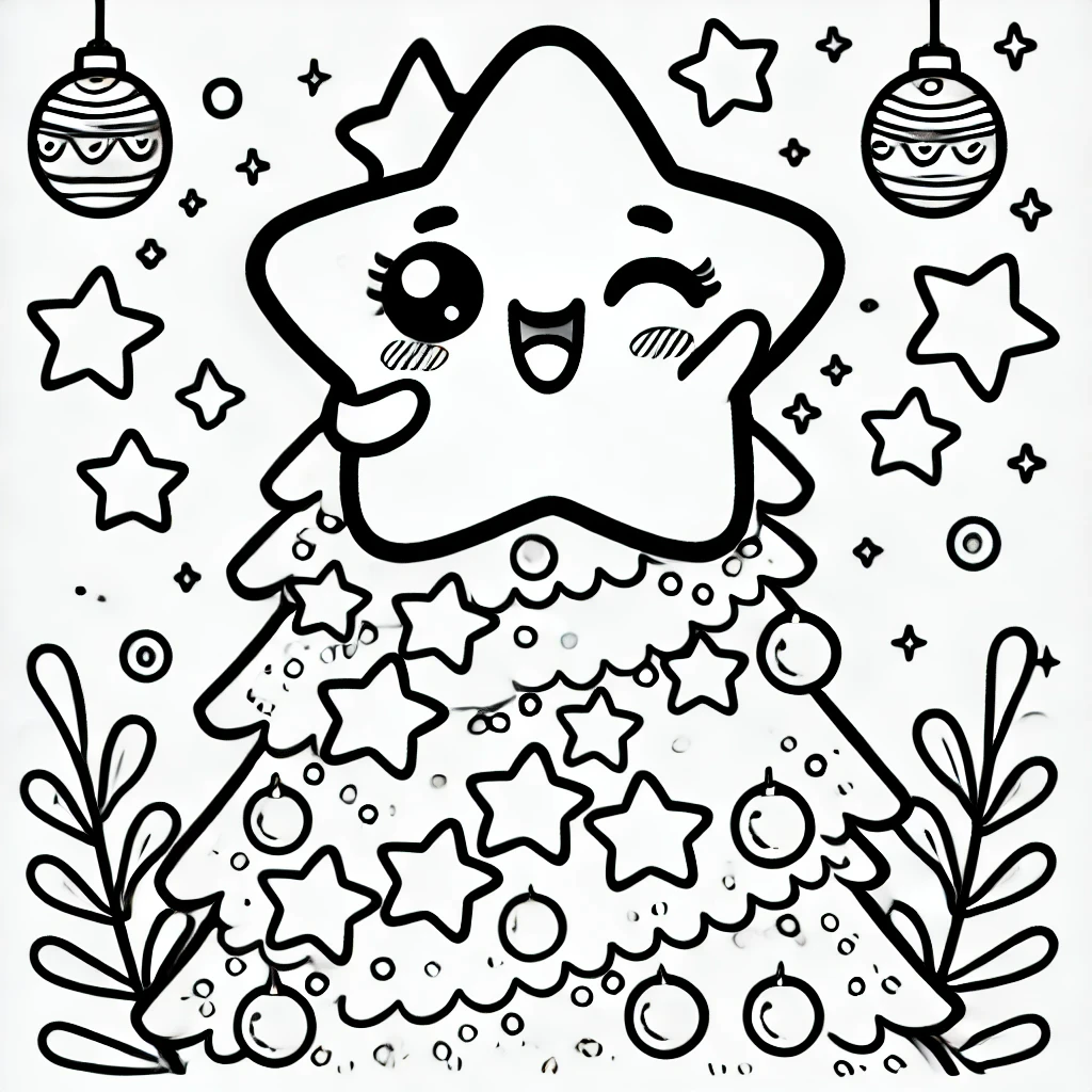 coloriage Noel Kawaii a telecharger 1