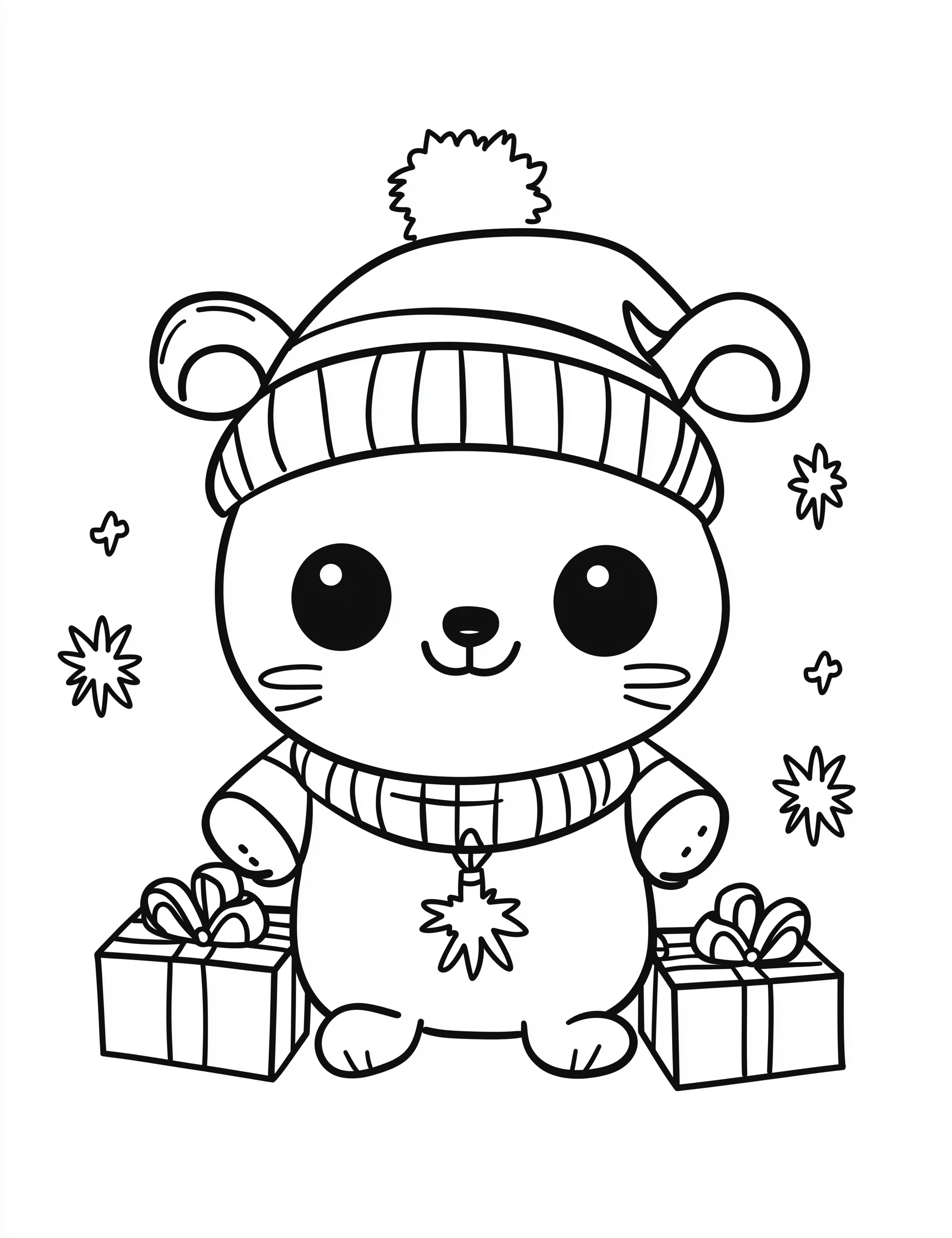 coloriage Noel Kawaii a telecharger 2