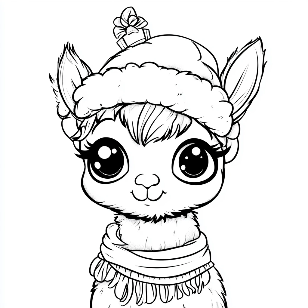 coloriage Noel Kawaii gratuit