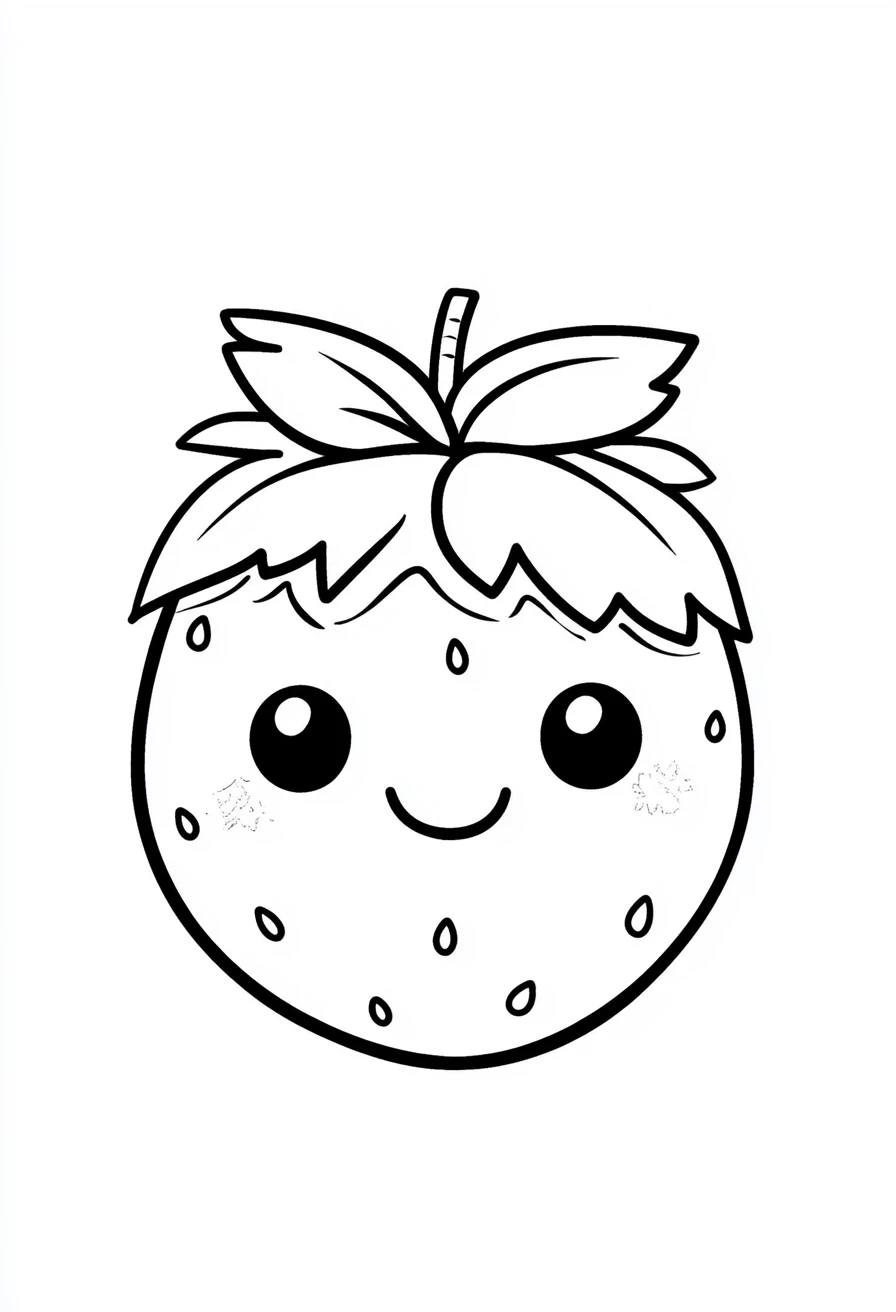 coloriage Noel Kawaii pour enfants a imprimer gratuit