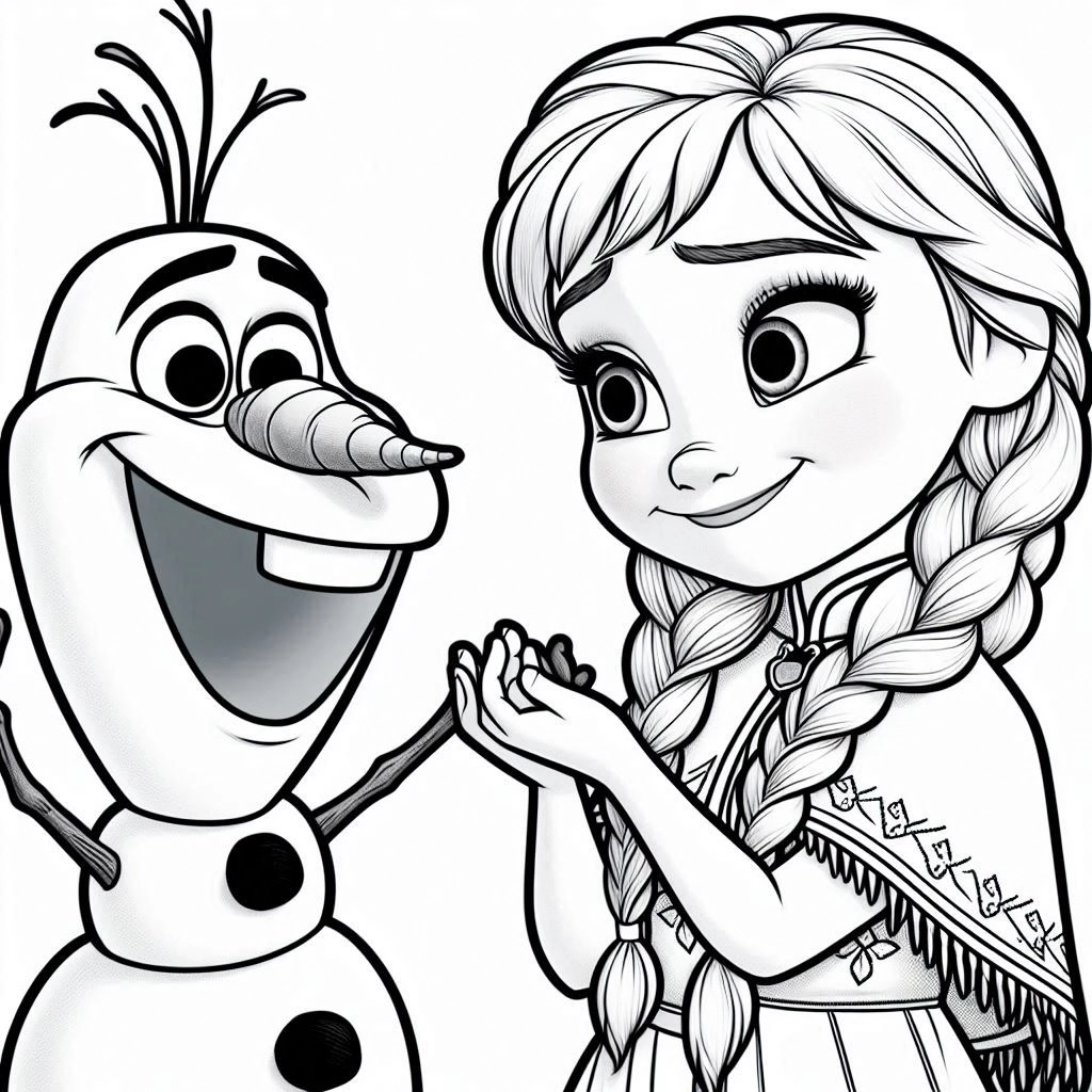 coloriage Olaf pour enfants à télécharger