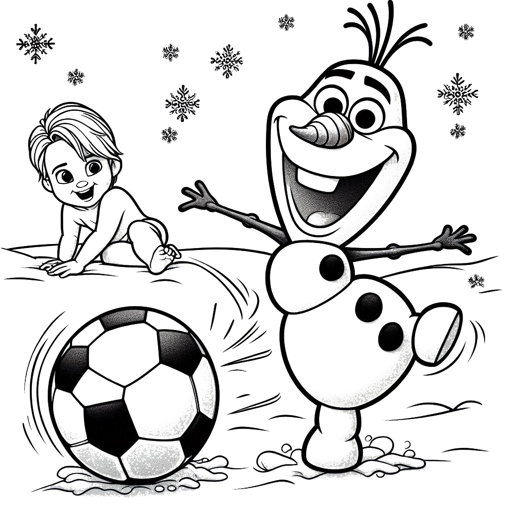 coloriage Olaf et decoupage