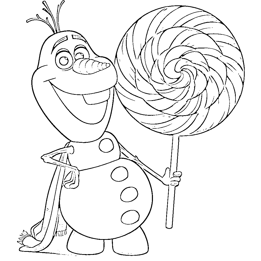 coloriage Olaf à imprimer pdf 1