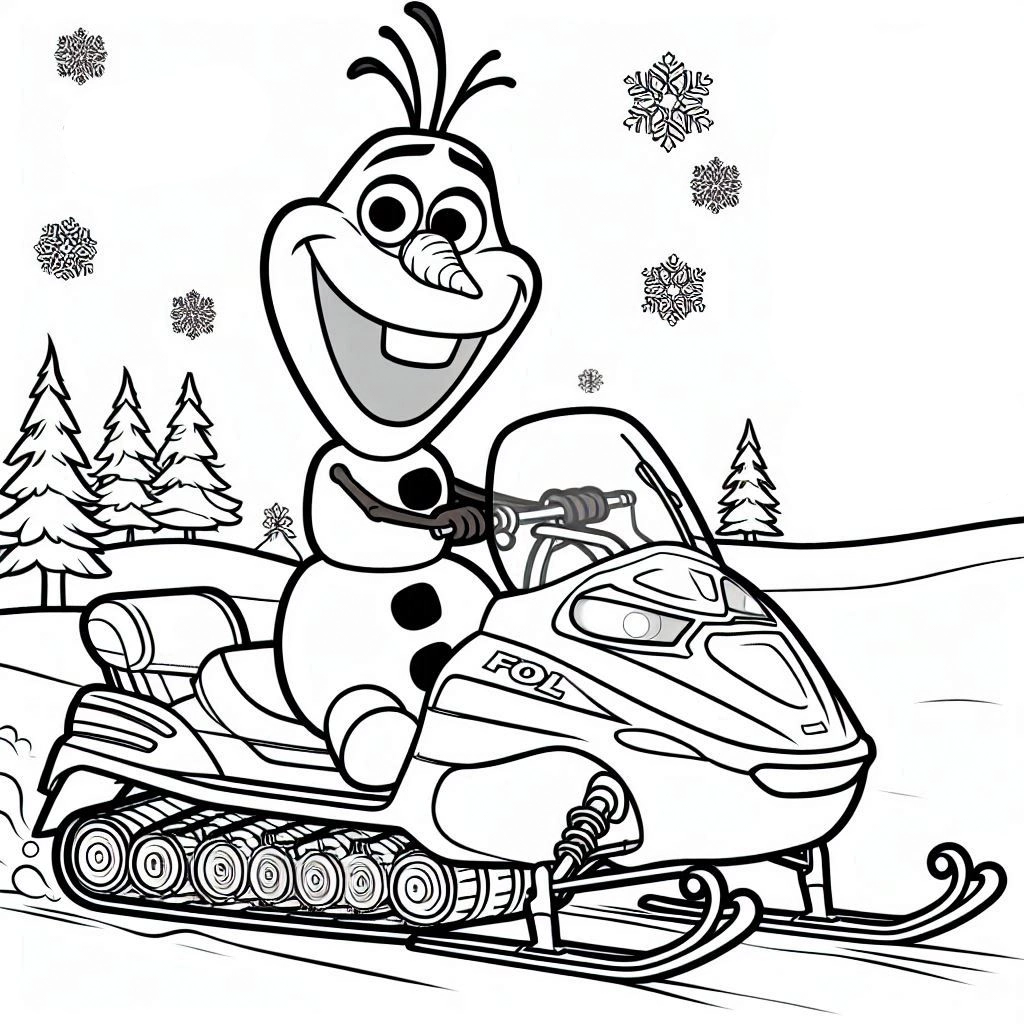 coloriage Olaf en ligne pour enfant