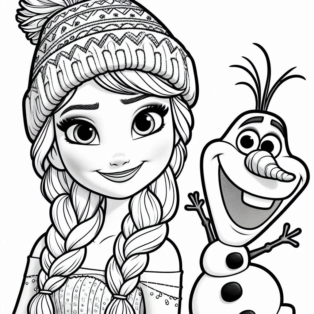 coloriage Olaf educatif pour enfant