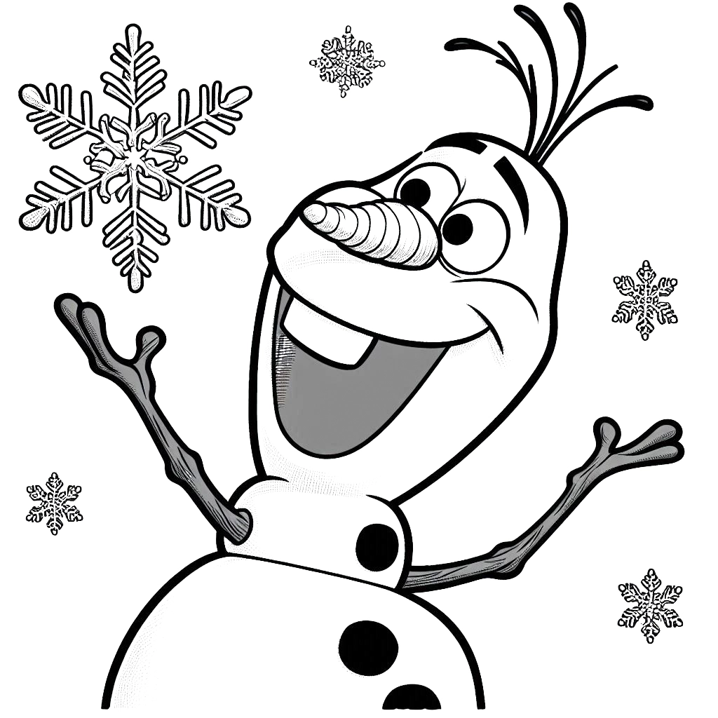 84+ Olaf para colorear para imprimir: Muñeco de nieve divertido