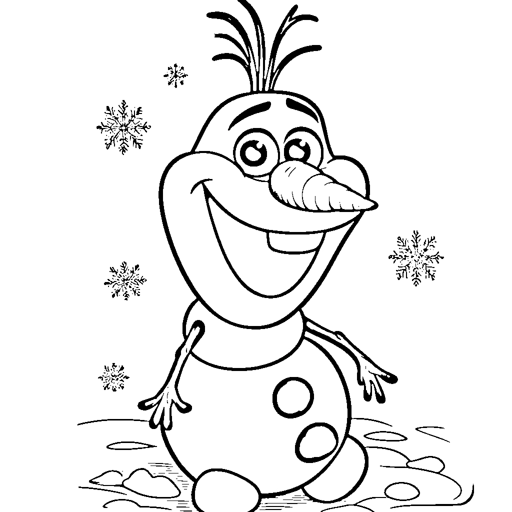 imprimer coloriage Olaf