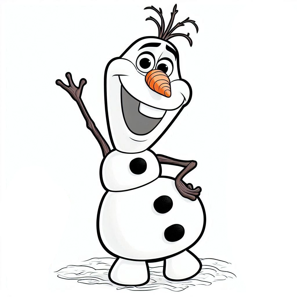 coloriage Olaf pour enfants