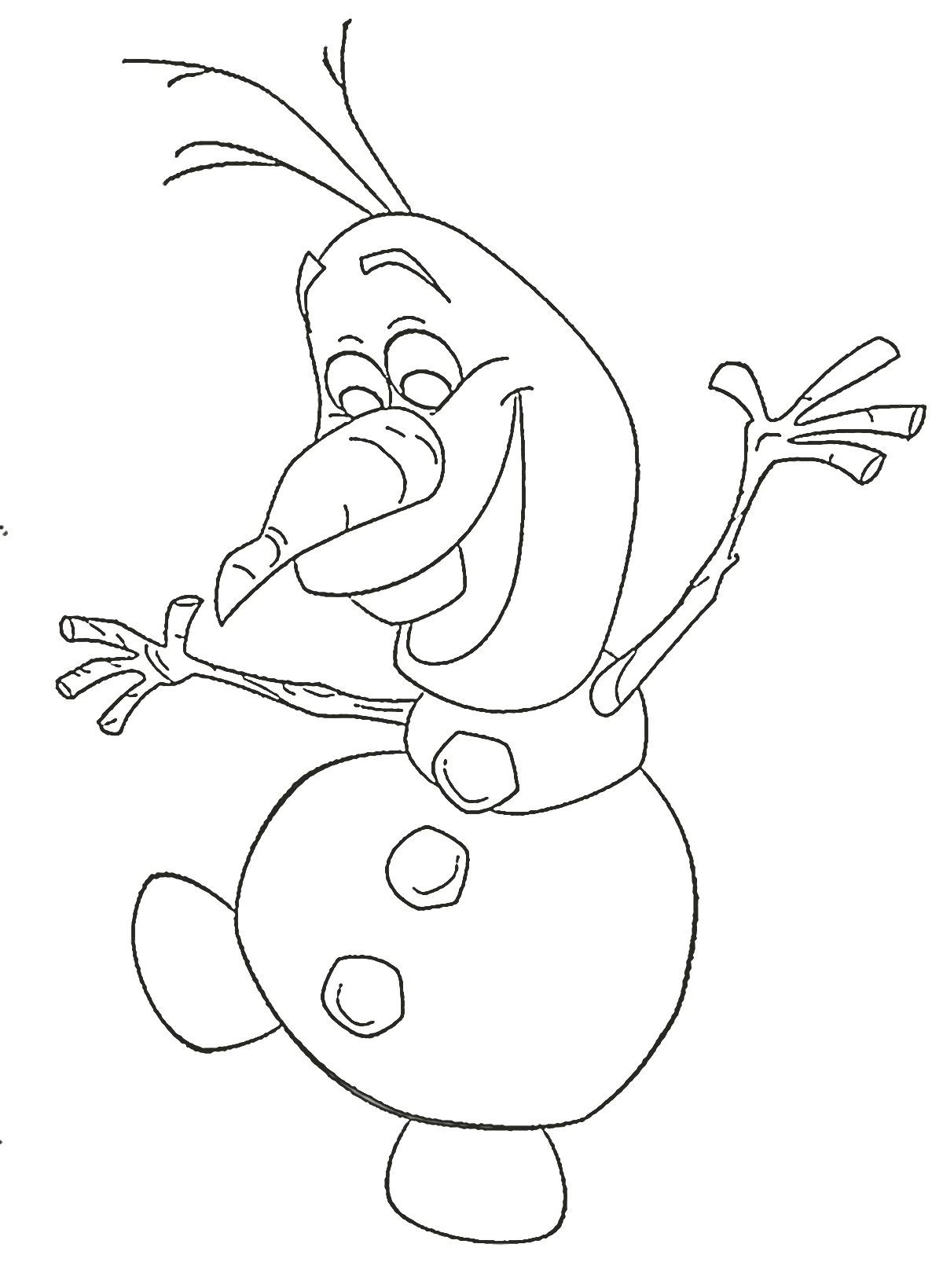 coloriage Olaf et dessin a imprimer