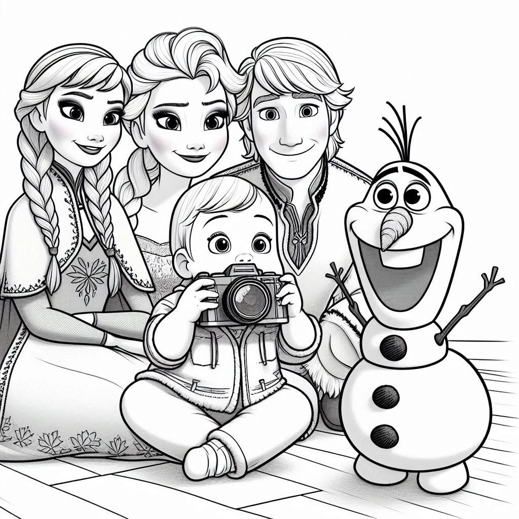 coloriage Olaf a dessiner en ligne