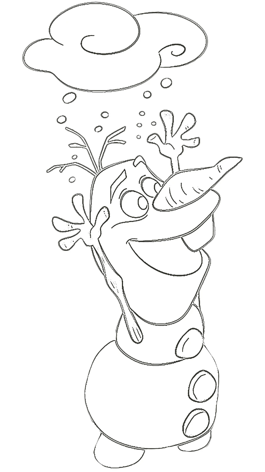 image pour coloriage Olaf enfant