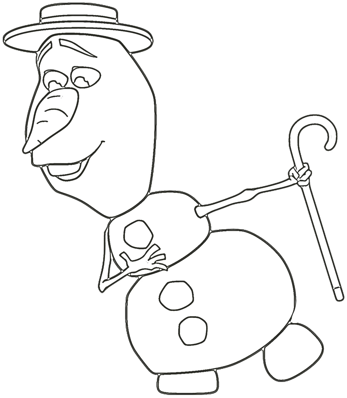 coloriage Olaf pour enfants 3