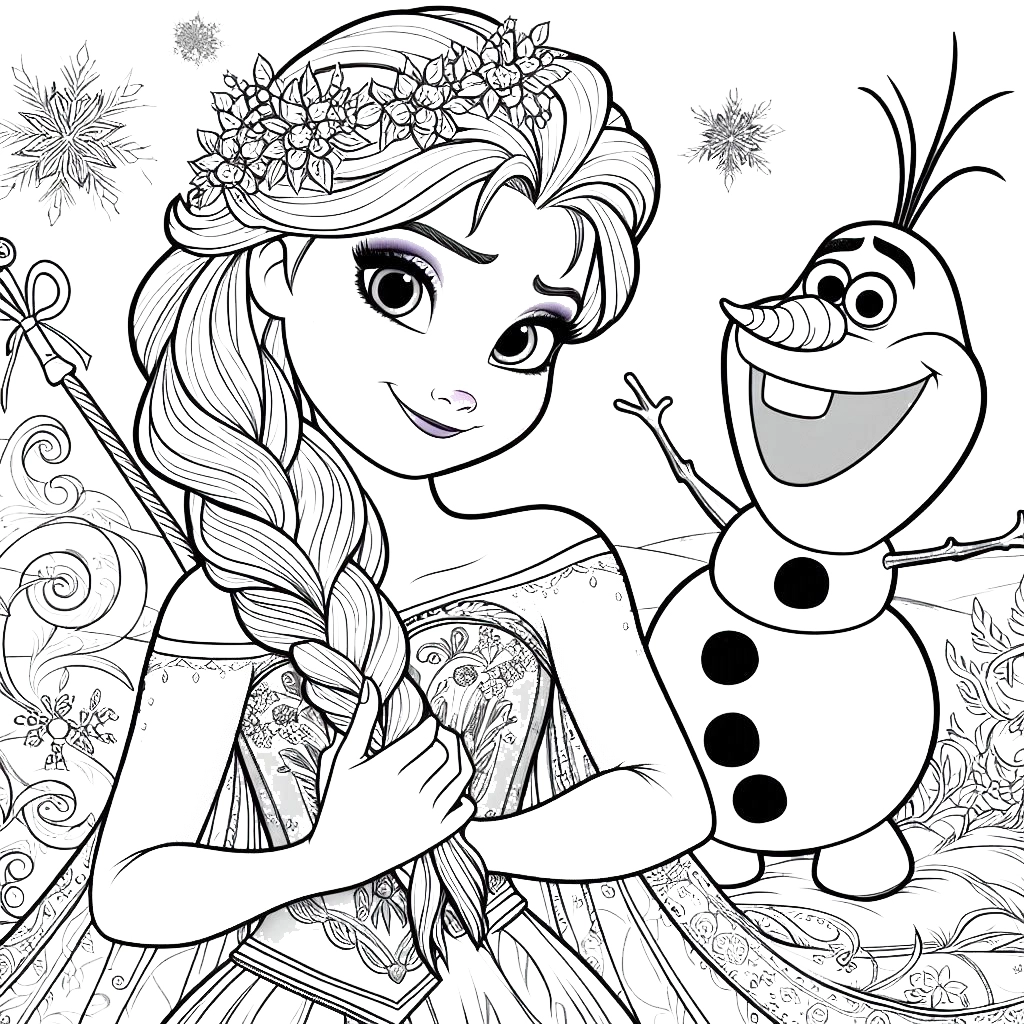 coloriage Olaf à imprimer pdf gratuit