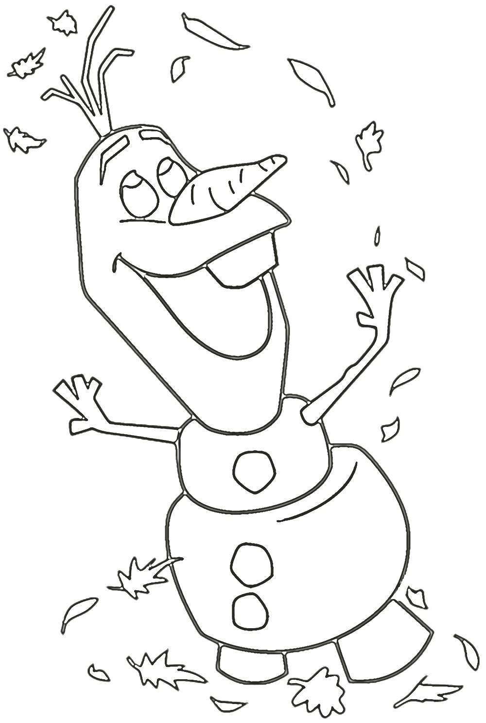 coloriage Olaf gratuit à imprimer