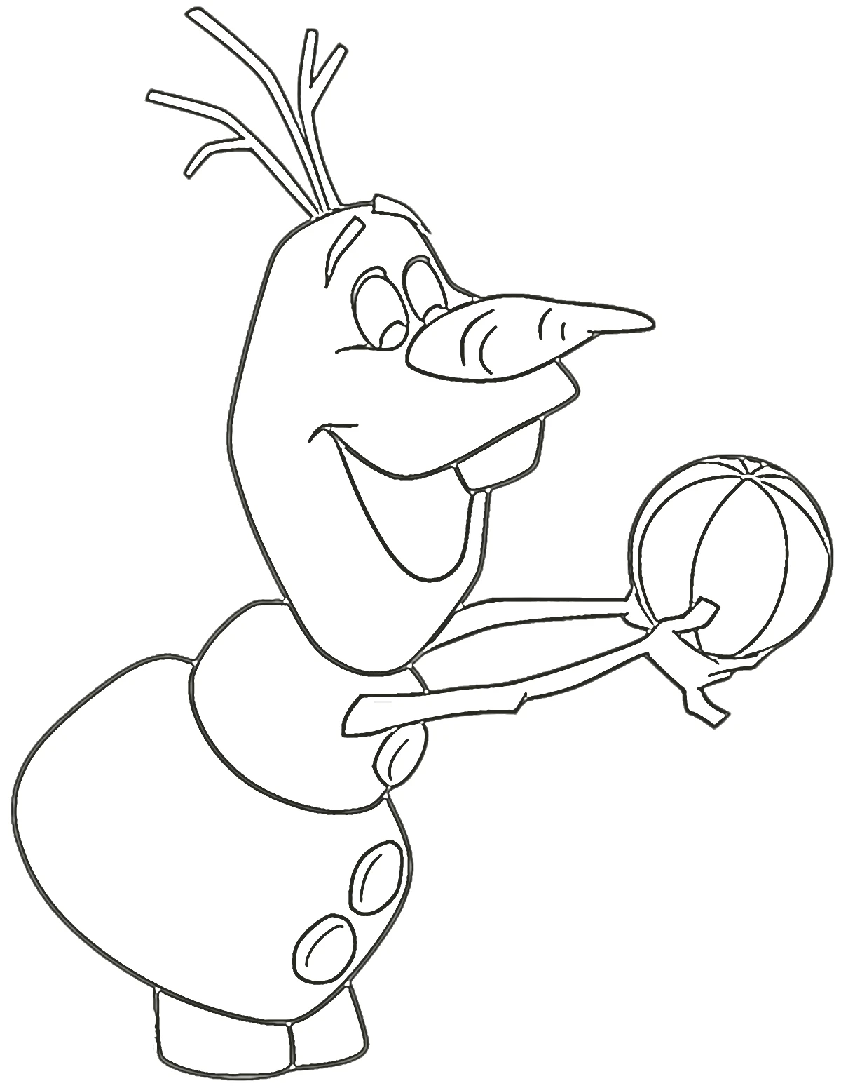 coloriage Olaf gratuit à imprimer 1