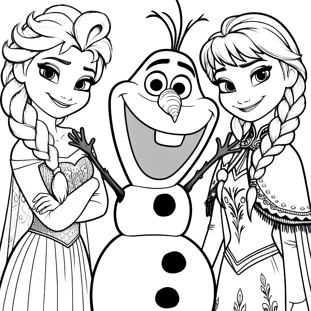 coloriage Olaf à imprimer pdf 2