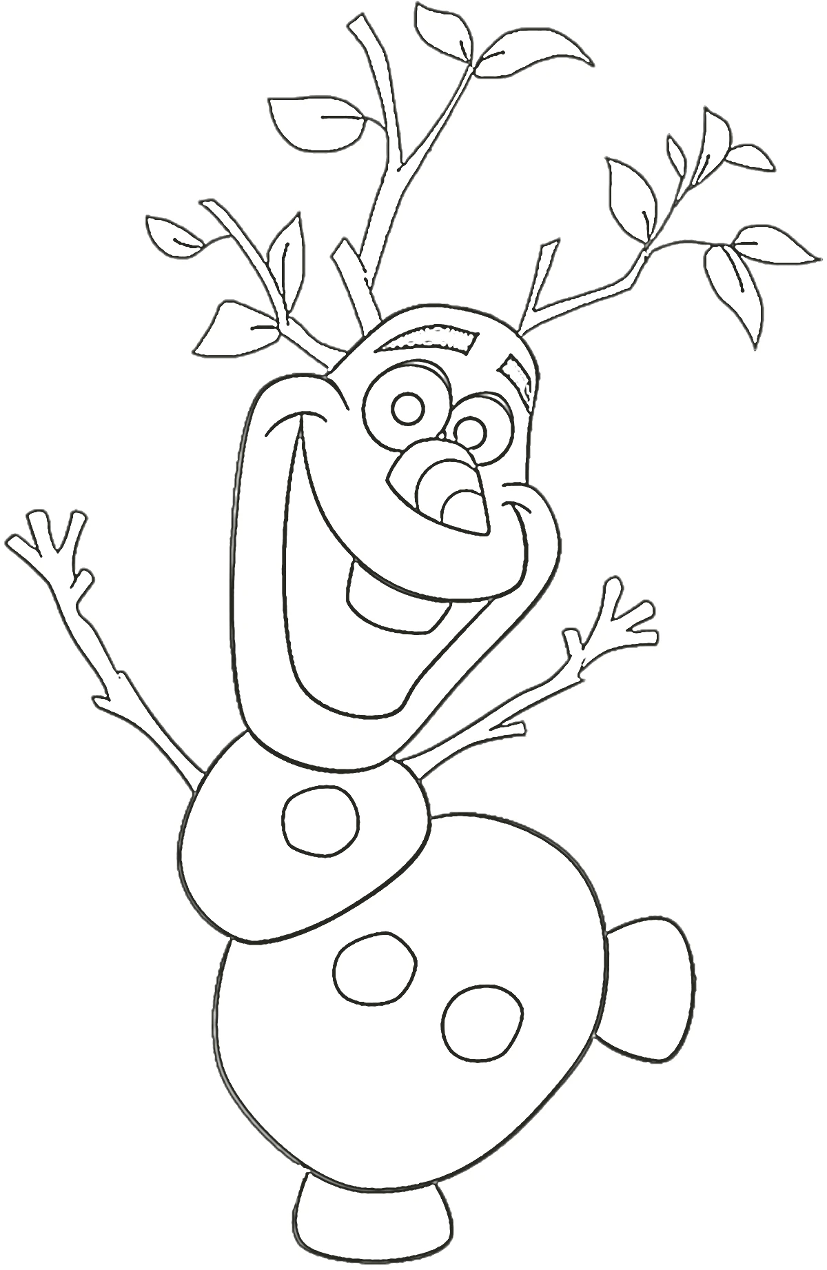 coloriage Olaf pour enfant a imprimer gratuit