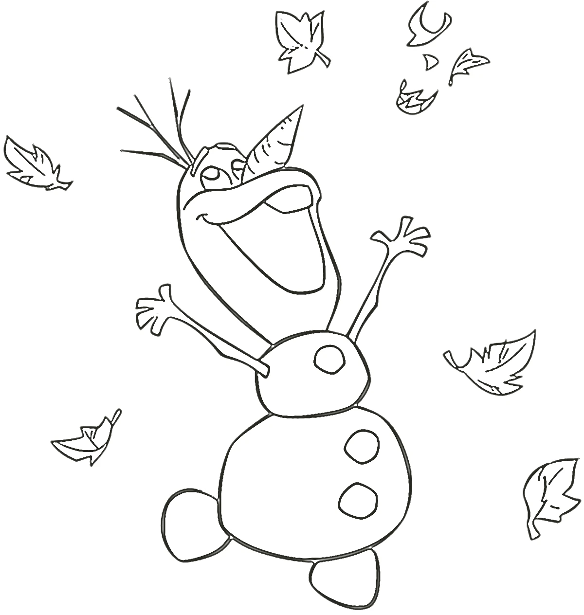 coloriage Olaf pour enfant de 3 ans 1