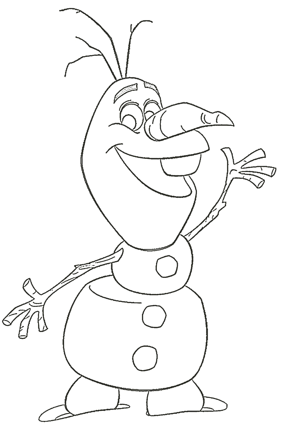 coloriage Olaf pour primaire