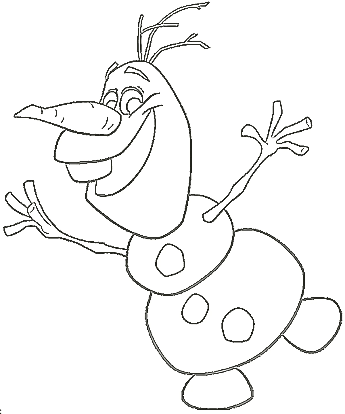 coloriage Olaf pour enfant de 8 ans 1