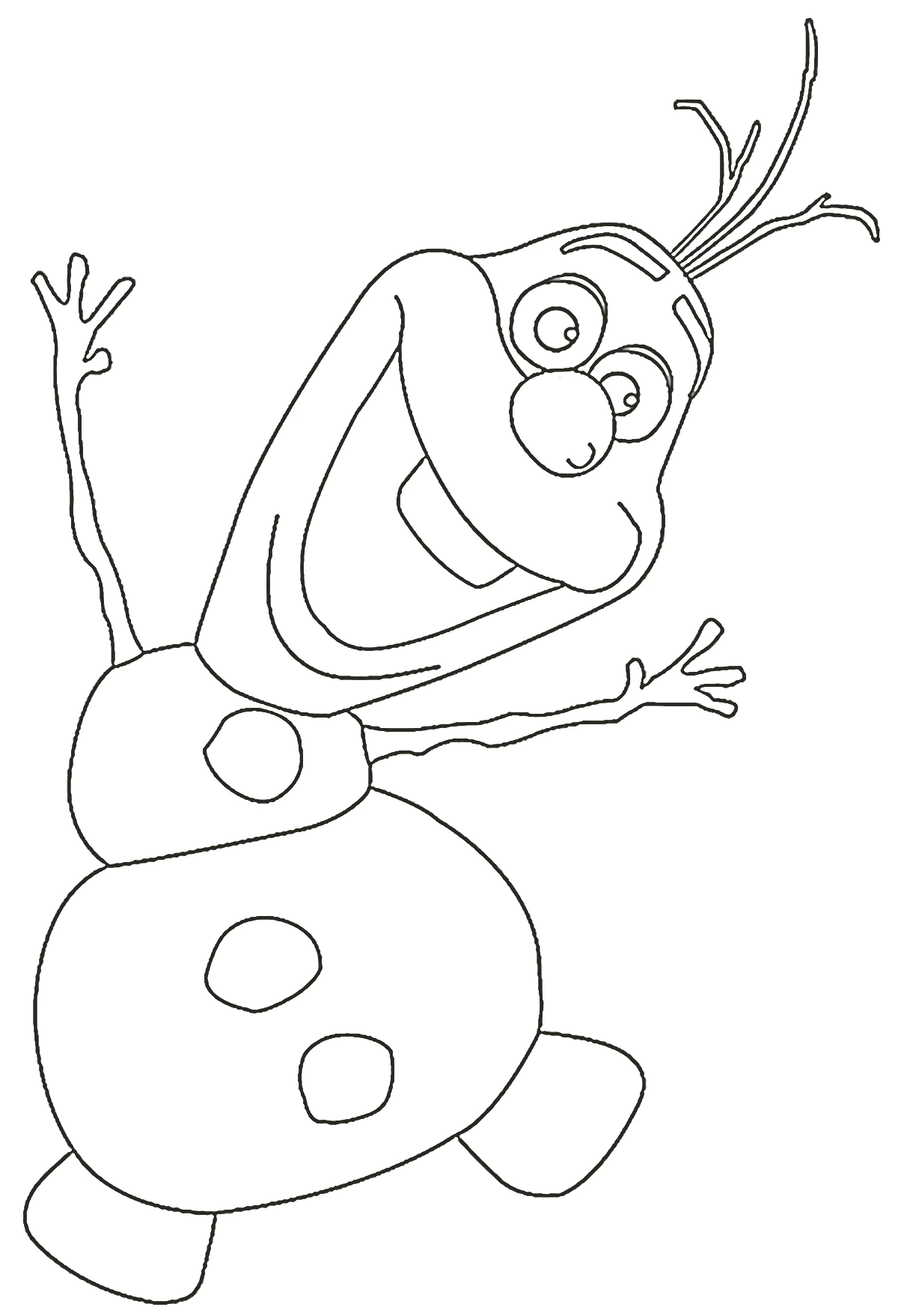 coloriage Olaf à imprimer pdf 3