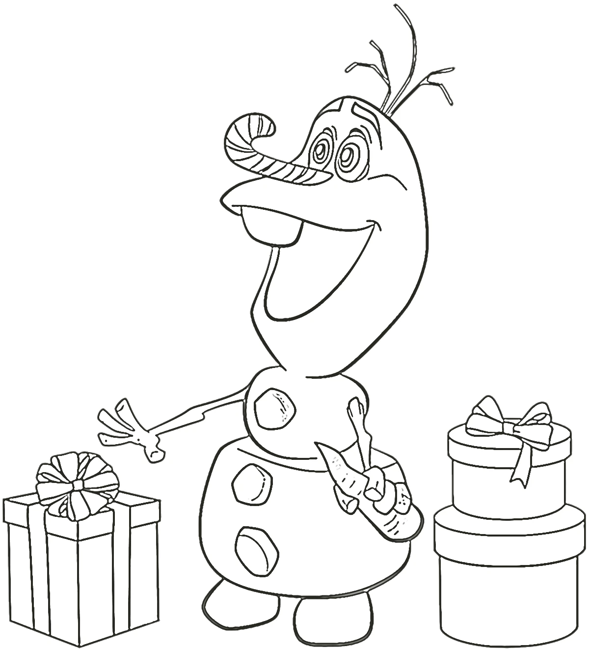 imprimer coloriage Olaf gratuit 2