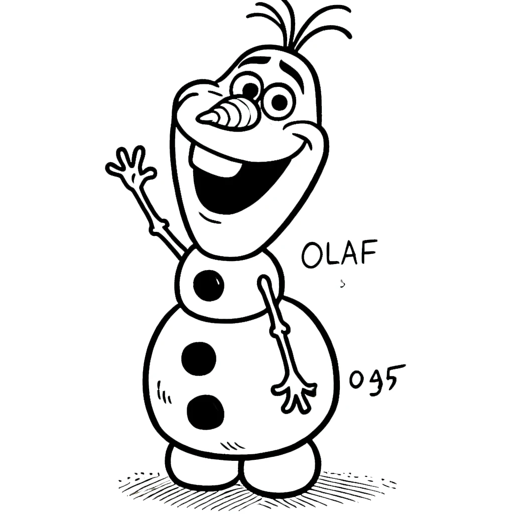 coloriage Olaf a colorier en ligne gratuitement 1