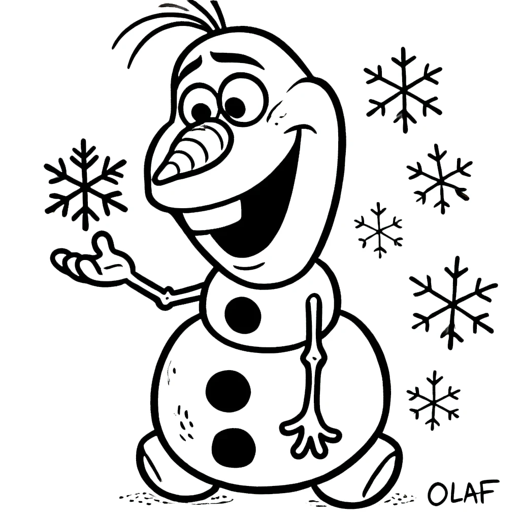 coloriage Olaf a colorier en ligne