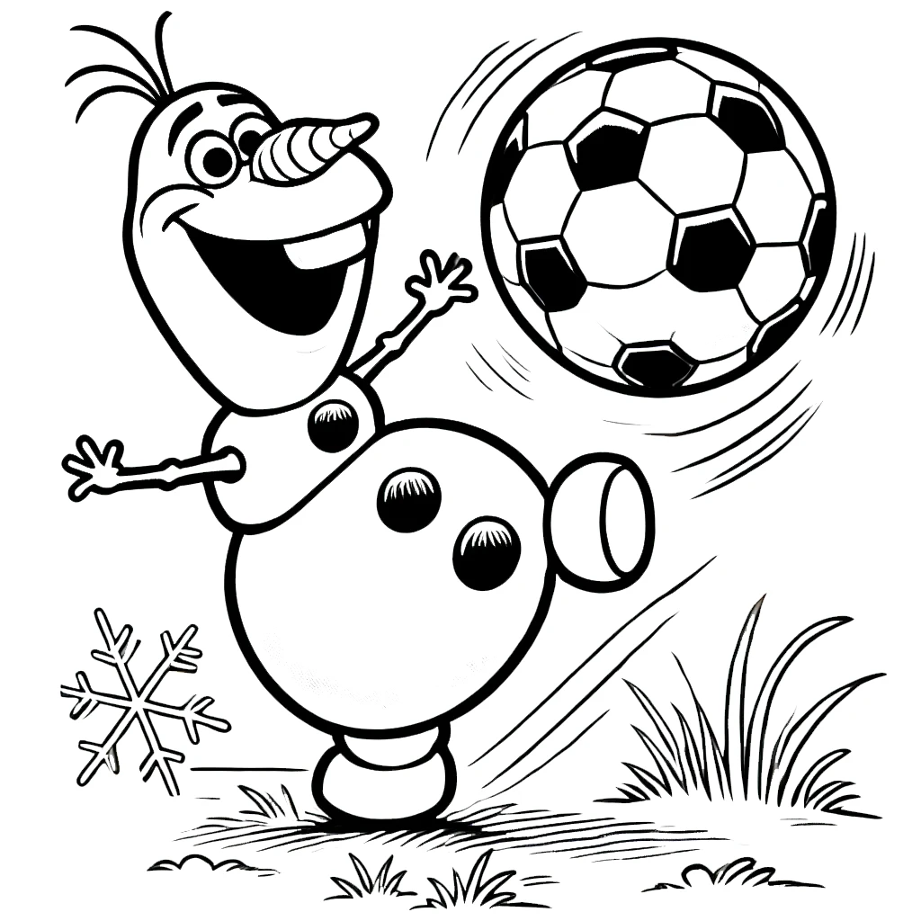 coloriage Olaf pour enfant a imprimer gratuit 1