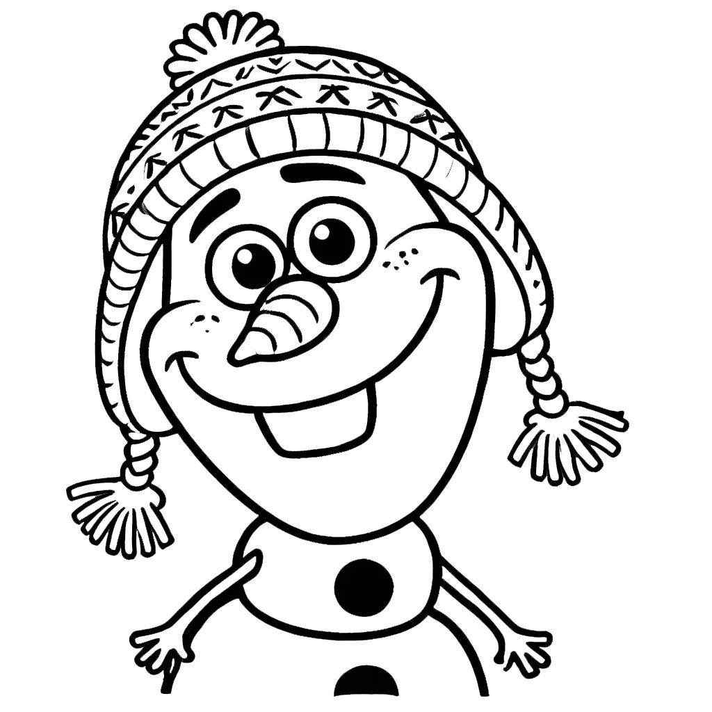 coloriage Olaf pour enfant de 3 ans 2