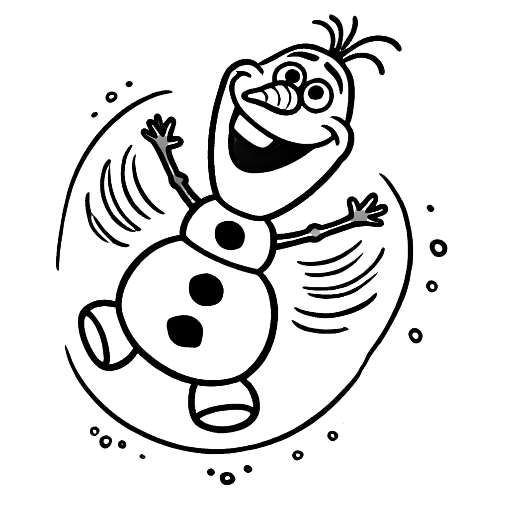 a imprimer coloriage Olaf gratuit