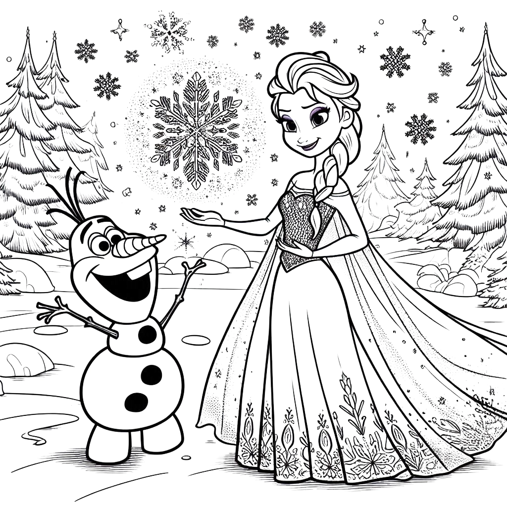 coloriage Olaf educatif pour enfant 1