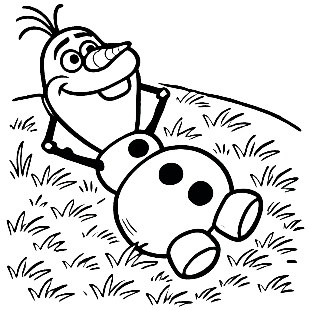 coloriage Olaf pour enfants a imprimer gratuit