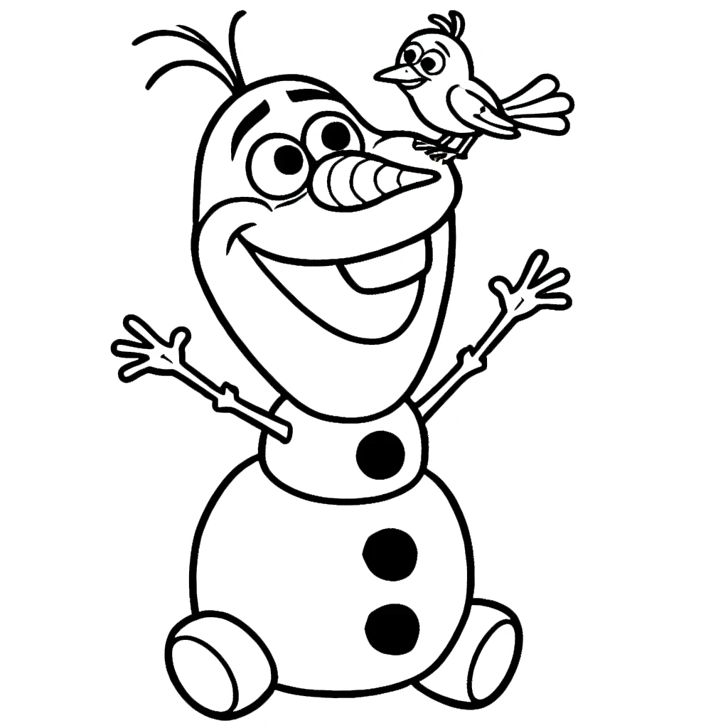 coloriage Olaf pour enfant de 3 ans 3