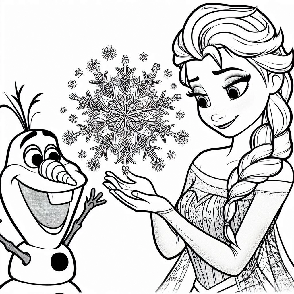 Coloriage Olaf Imprimer Bonhomme De Neige Rigolo