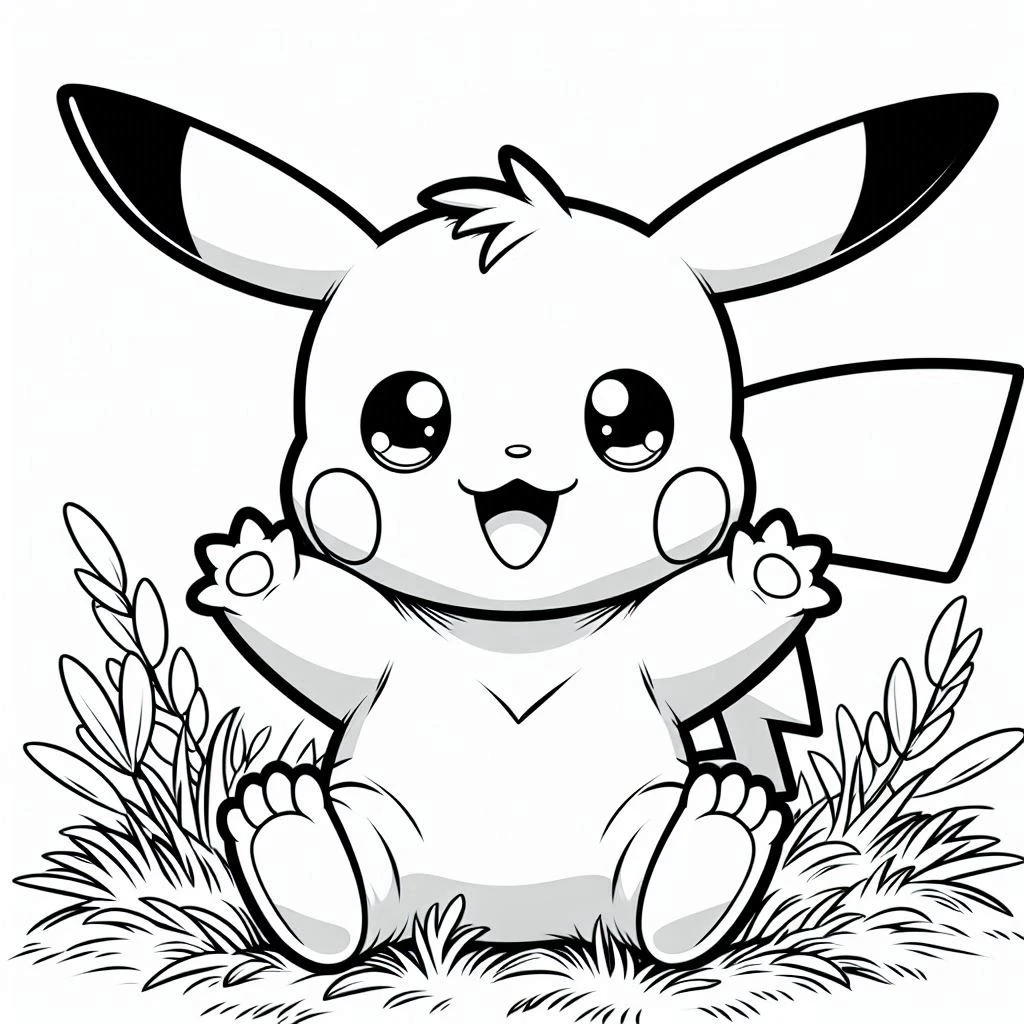 coloriage Pikachu en ligne 2