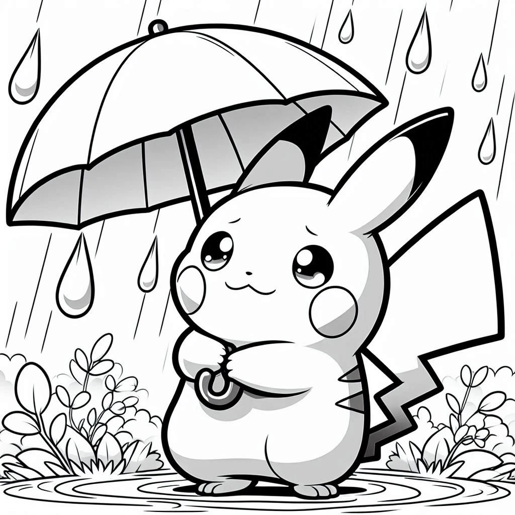 coloriage Pikachu en ligne 1