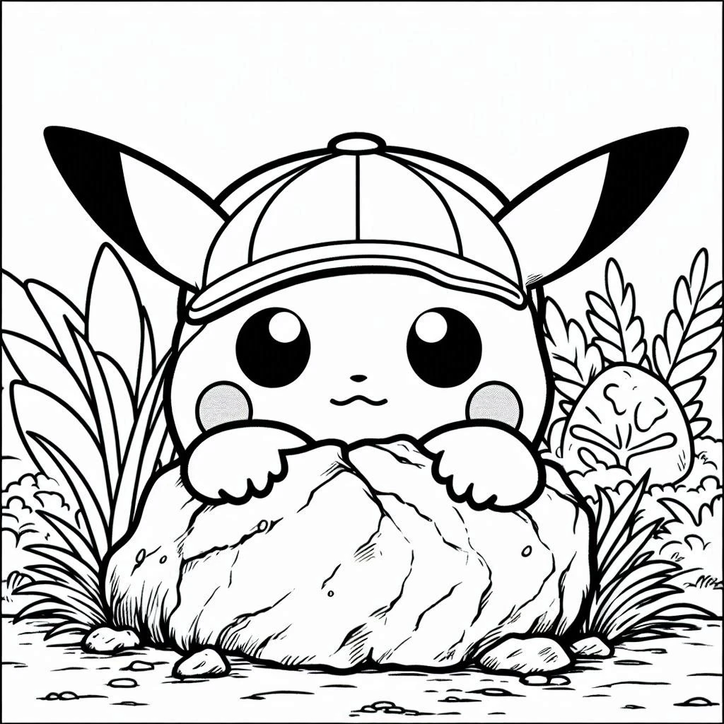 coloriage Pikachu et apprentissage