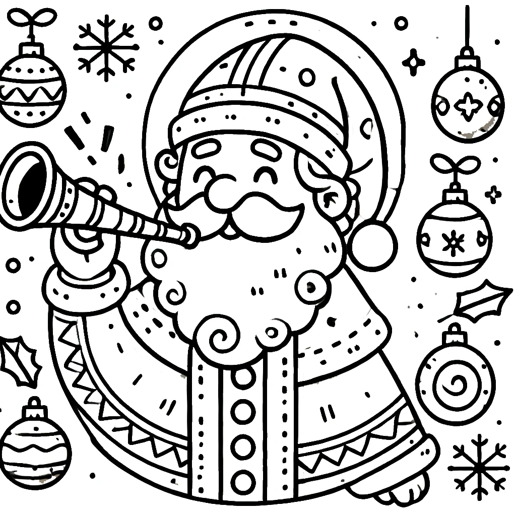 coloriage Saint Nicolas à imprimer pour enfant de 10 ans