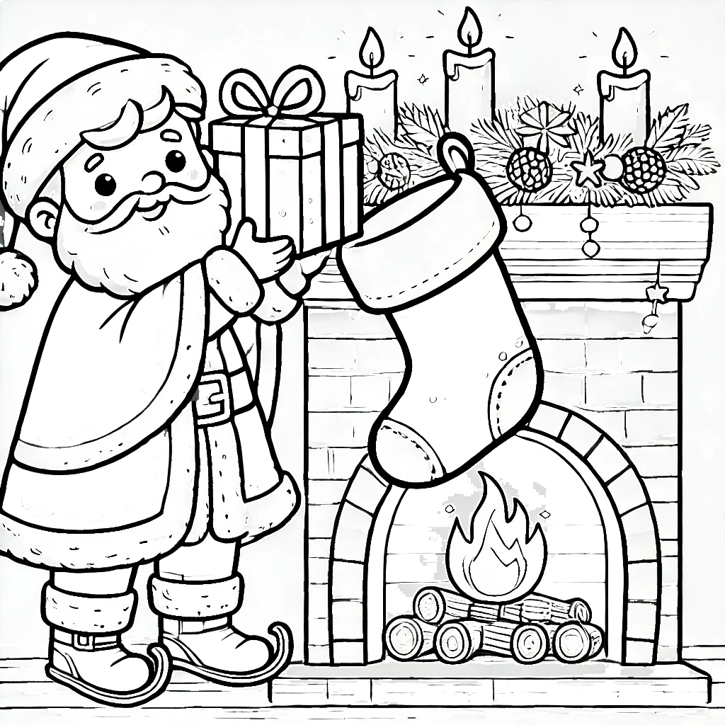 coloriage Saint Nicolas pour enfant de 4 ans