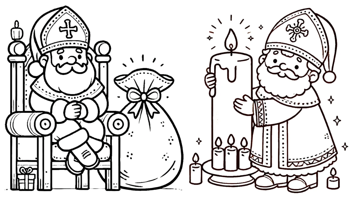 imprimer coloriage Saint Nicolas