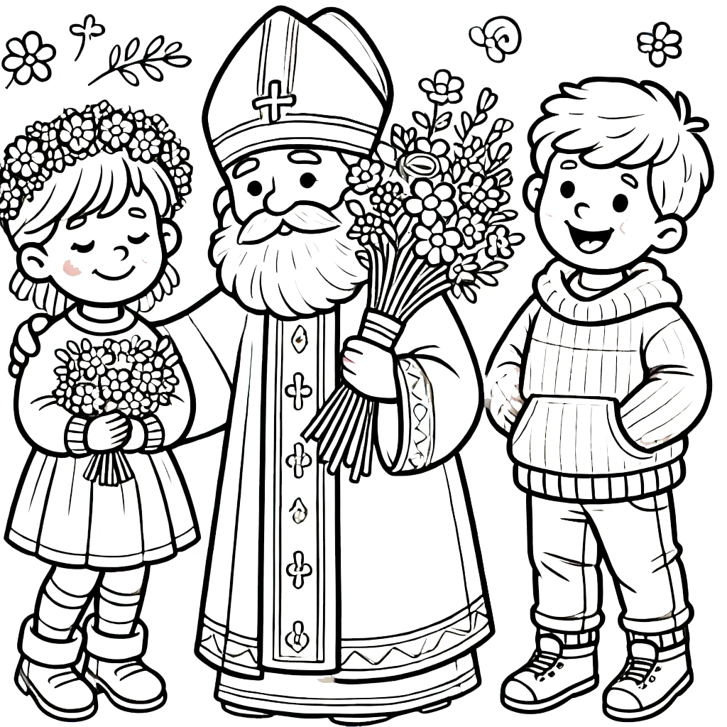 a imprimer coloriage Saint Nicolas gratuit