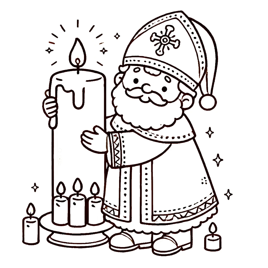 coloriage Saint Nicolas à imprimer 1