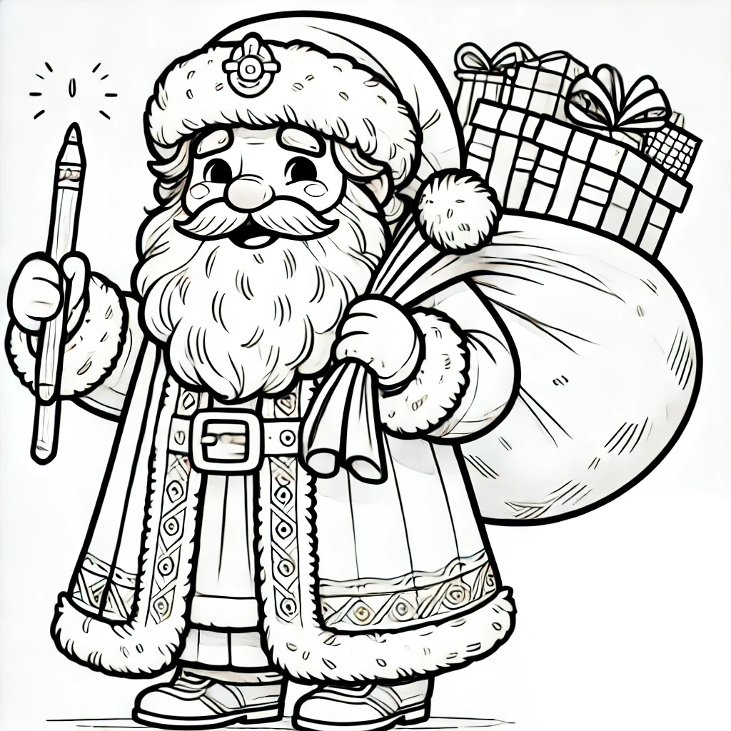 coloriage Saint Nicolas pour enfant à imprimer 1