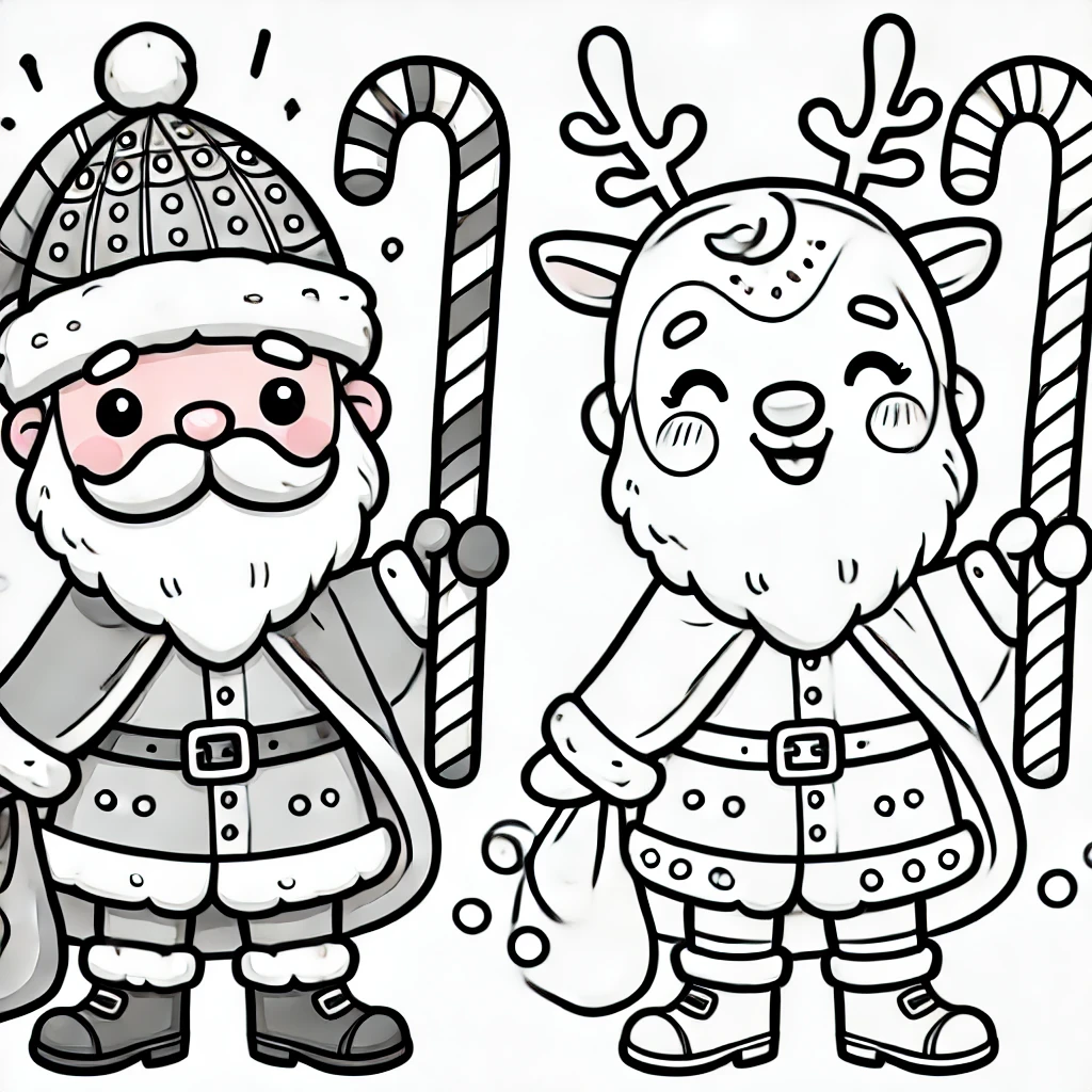 coloriage Saint Nicolas à imprimer kawaii